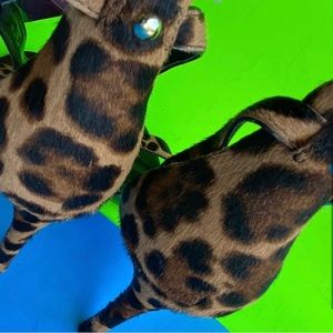 Nine West leopard leather heels